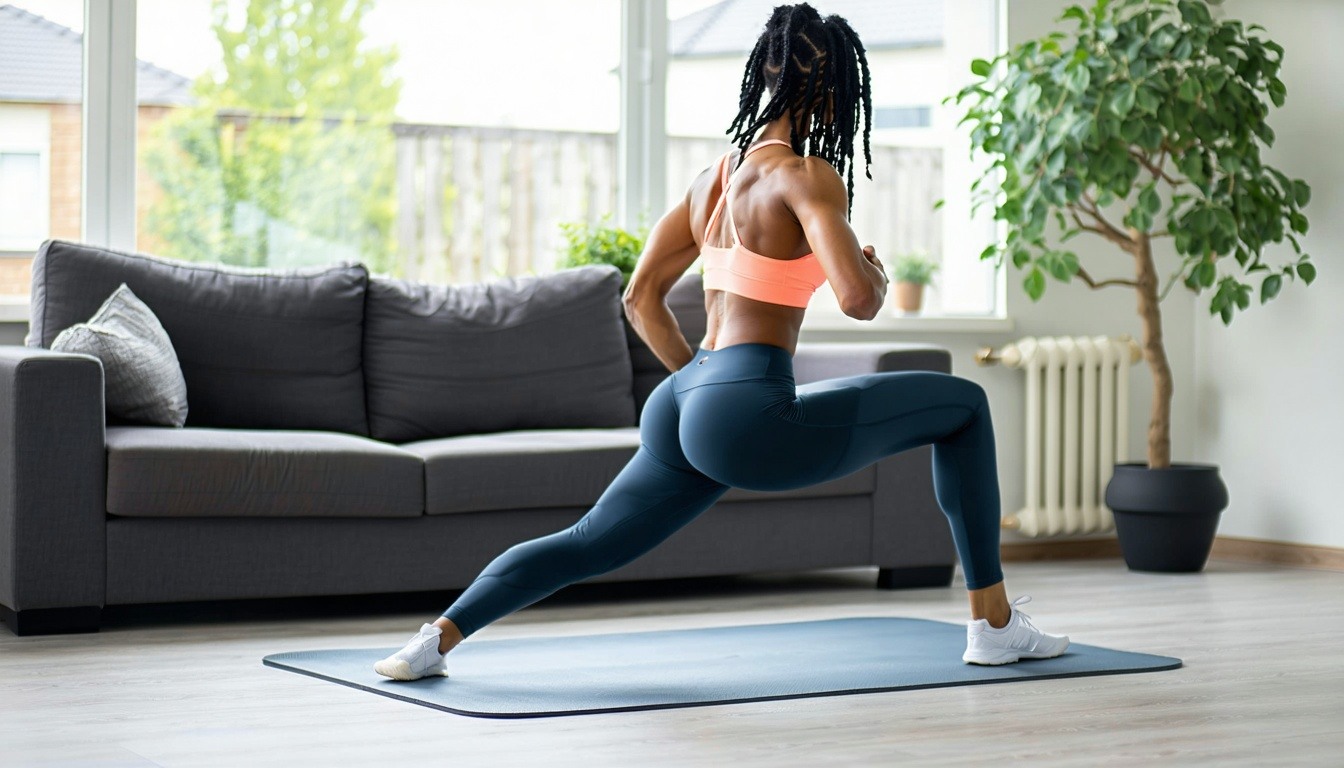 workout in living room-1
